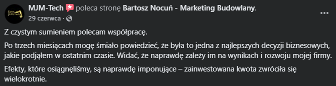 Opinia klienta