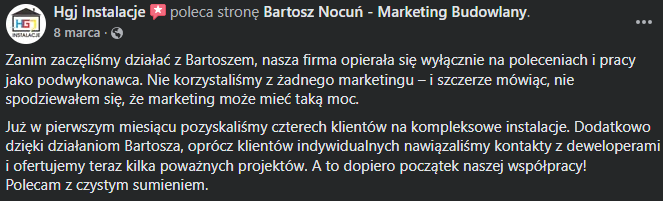 Opinia klienta